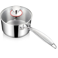 Stainless Steel Saucepan with Lid 16cm Kitchen Utensils