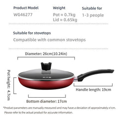 Non Stick Cast Iron Skillet for Gas Stove Top and Induction Cooker