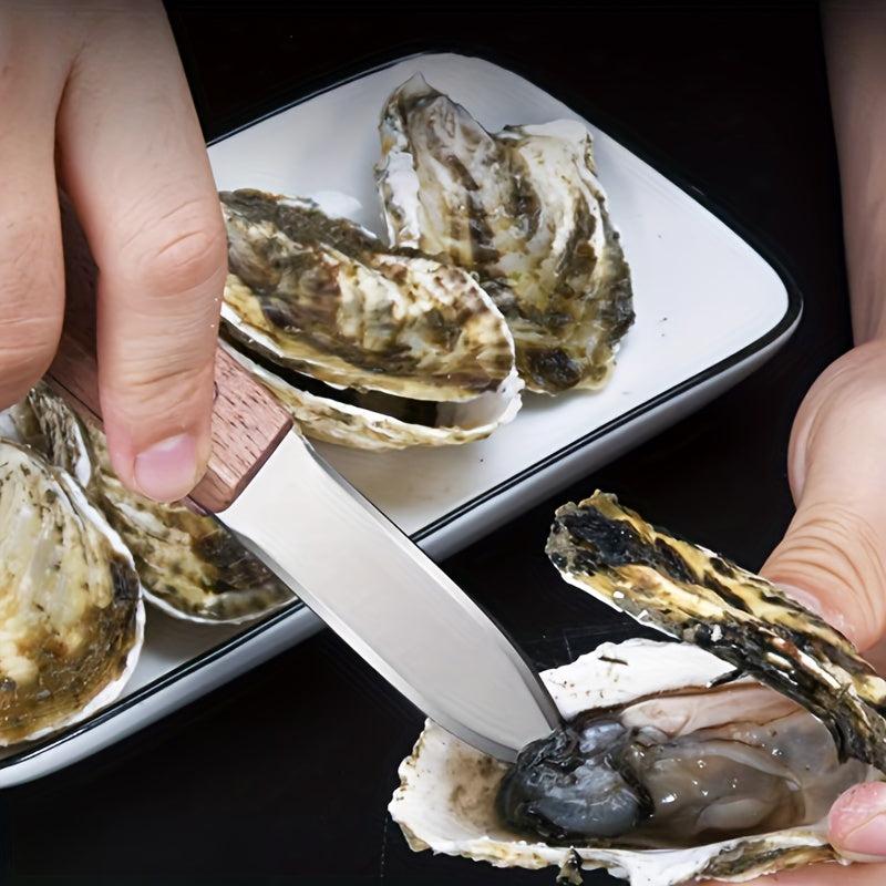 2pcs Oyster Opener Stainless Steel Professional Shell Picking Commercial Tool