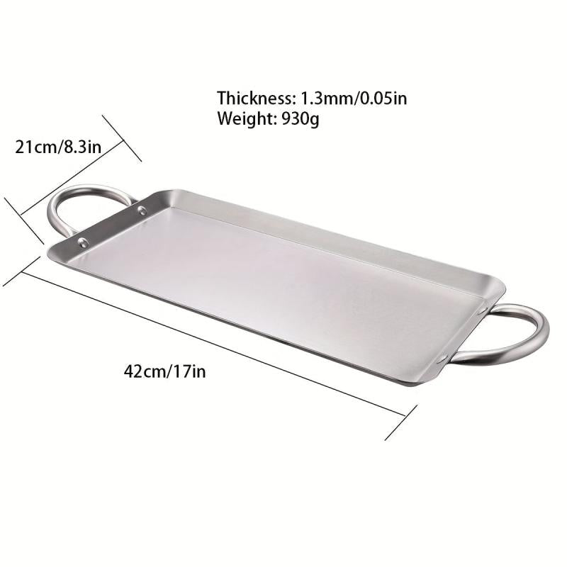 Stainless Steel Crepe Pan Comal Griddle for Tortillas Quesadillas Fajitas