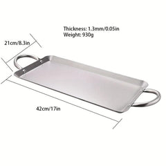 Stainless Steel Crepe Pan Comal Griddle for Tortillas Quesadillas Fajitas