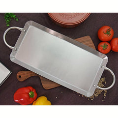 Stainless Steel Crepe Pan Comal Griddle for Tortillas Quesadillas Fajitas