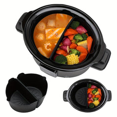 2pcs Slow Cooker Dividers Silicone Liners Reusable Kitchen Gadgets