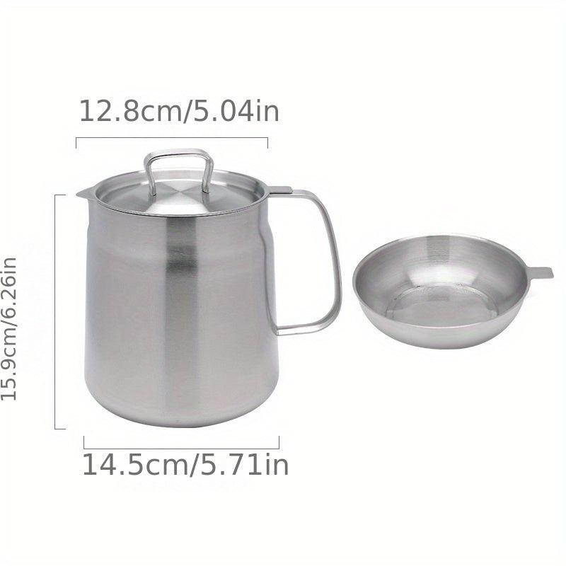 Stainless Steel Strainer Pot with Fine Mesh Strainer and Lid