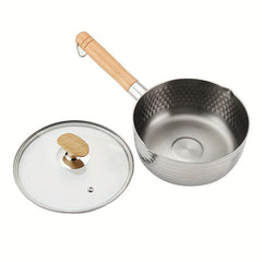 1pc Stainless Steel Saucepan Beech Handle Thickened Version Kitchen Utensils