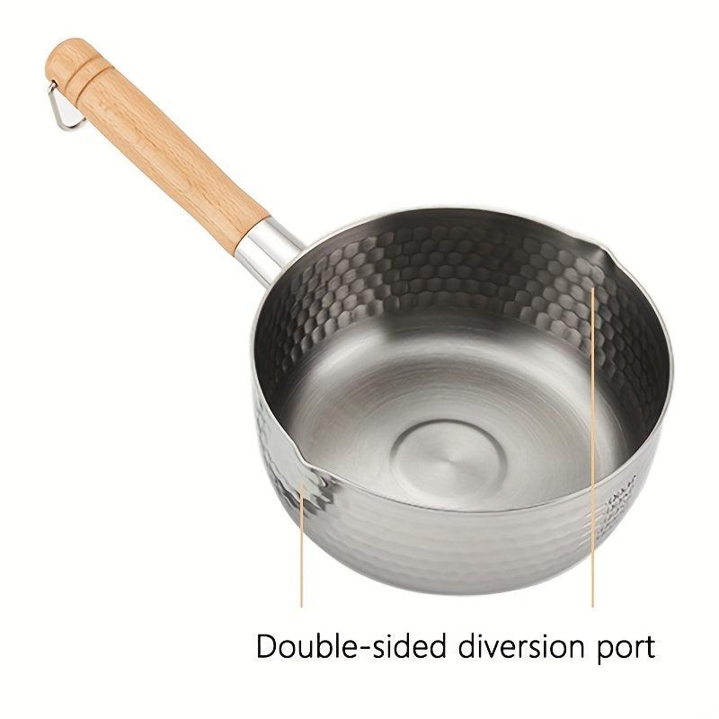1pc Stainless Steel Saucepan Beech Handle Thickened Version Kitchen Utensils