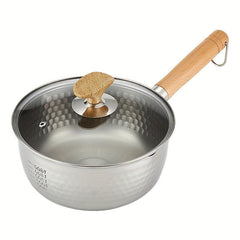 1pc Stainless Steel Saucepan Beech Handle Thickened Version Kitchen Utensils