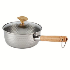 1pc Stainless Steel Saucepan Beech Handle Thickened Version Kitchen Utensils