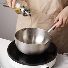 1pc Stainless Steel Saucepan with Glass Cover