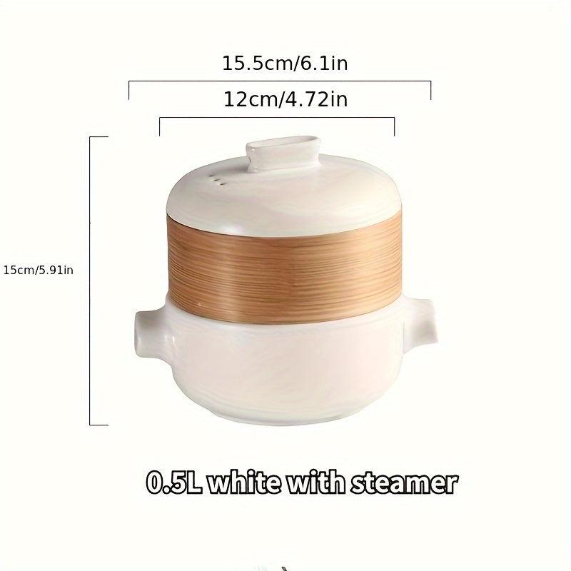 Japanese Style Steamer Casserole with Bamboo Basket Soup Pot