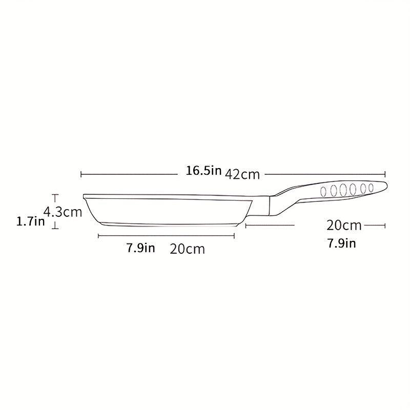 Nonstick Frying Pan 9.45'' Aluminum Non Stick Skillet for Gas Stove Top
