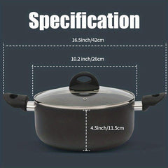 Aluminum Stockpot with Lid for Gas Stovetop and Induction Cooker