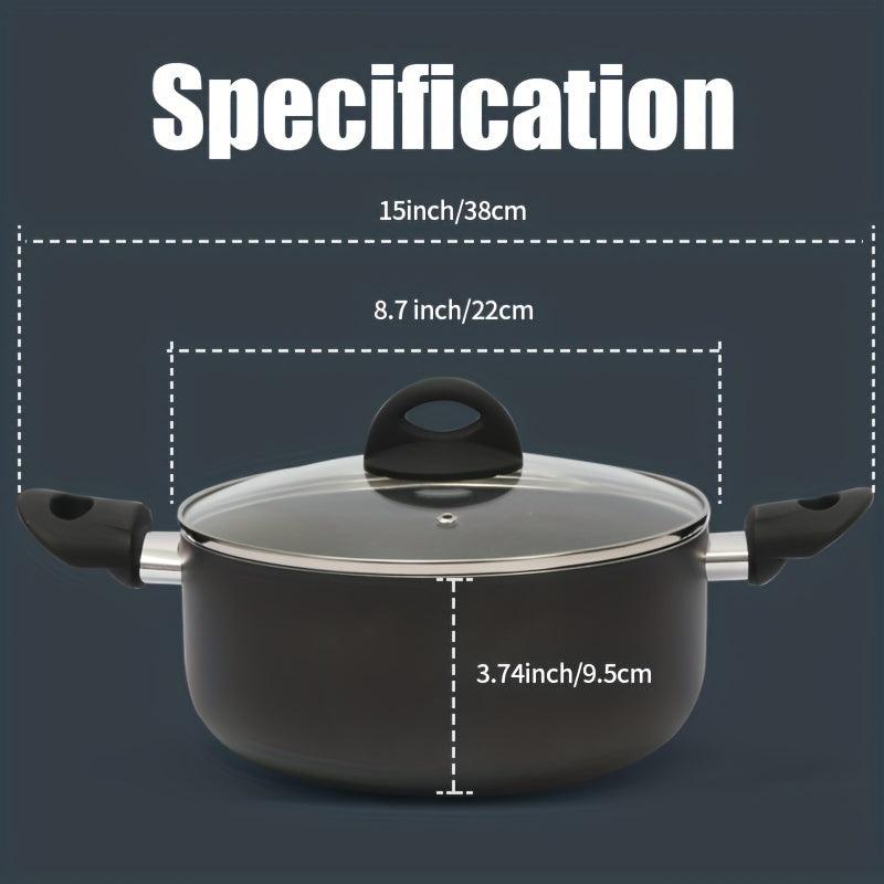 Aluminum Stockpot with Lid for Gas Stovetop and Induction Cooker