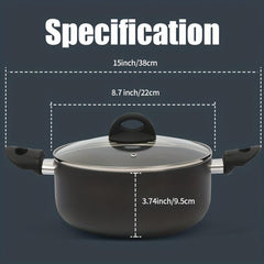 Aluminum Stockpot with Lid for Gas Stovetop and Induction Cooker