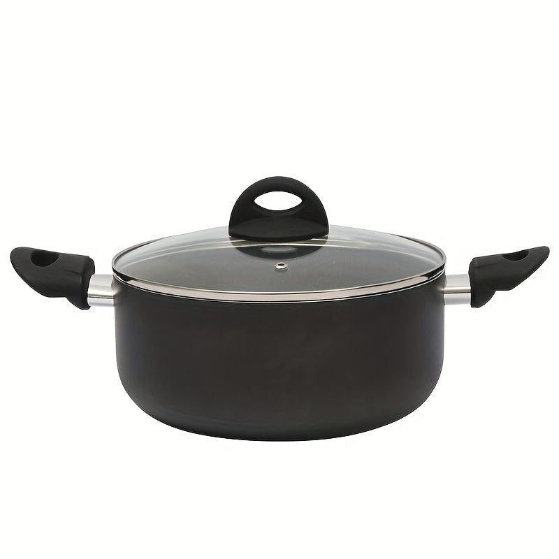 Aluminum Stockpot with Lid for Gas Stovetop and Induction Cooker