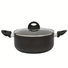 Aluminum Stockpot with Lid for Gas Stovetop and Induction Cooker