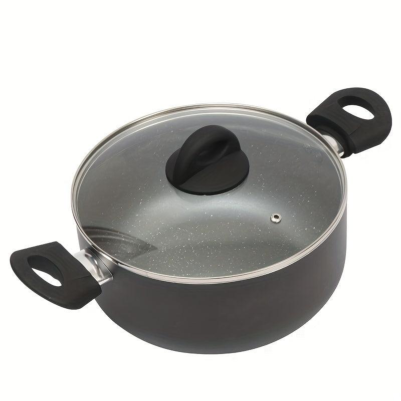 Aluminum Stockpot with Lid for Gas Stovetop and Induction Cooker