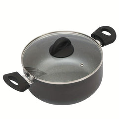 Aluminum Stockpot with Lid for Gas Stovetop and Induction Cooker