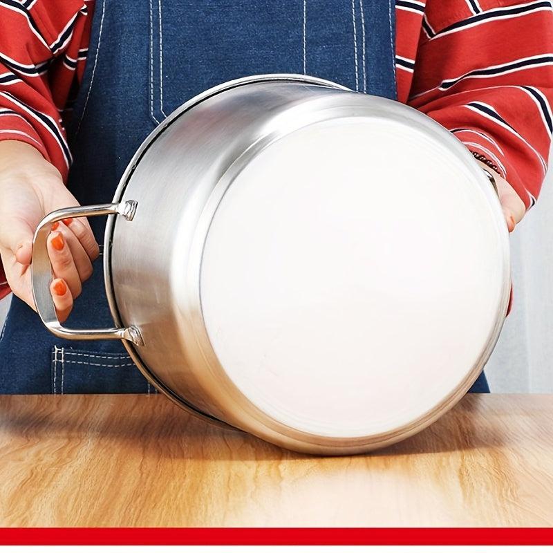 1pc SS Saucepan Pot w/ Glass Cover Braisers Cookware Kitchen Supplies
