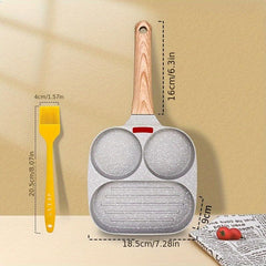 1pc Square Frying Pan 18 Alloy Steel 3 Section Pancake Pan