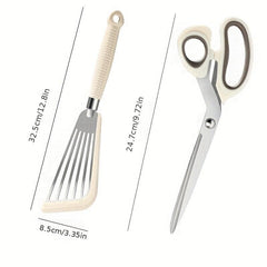 3pcs Silicone Shovel Oven Mitts Food Tongs