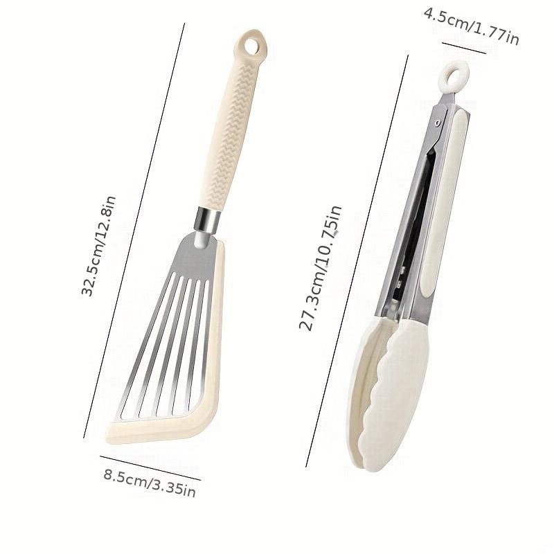 3pcs Silicone Shovel Oven Mitts Food Tongs