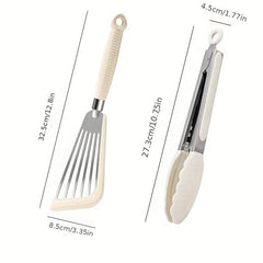3pcs Silicone Shovel Oven Mitts Food Tongs