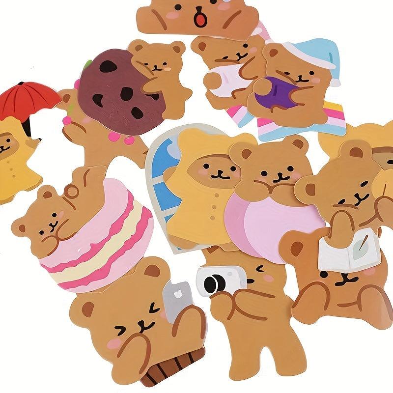 16pcs Bear Cake Toppers Birthday Party Cupcake Decoration