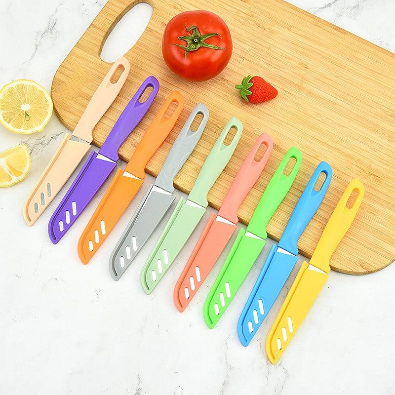1pc Stainless Steel Fruit Kitchen Knives With Cover Kitchen Gadgets