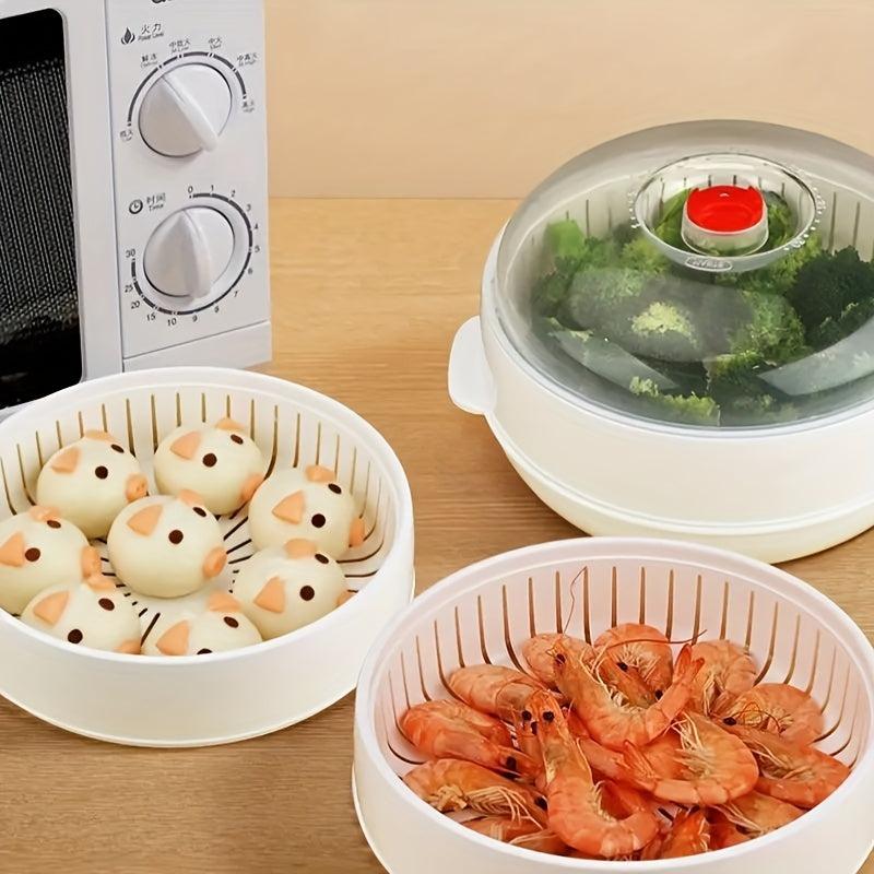 Vegetable Steamer with Lid and Tray for Healthy Meal Prep