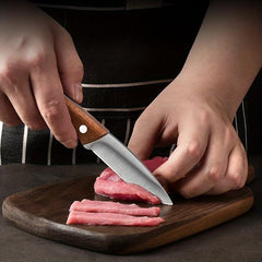 Stainless Steel Meat Fork with Wooden Handle for Cooking