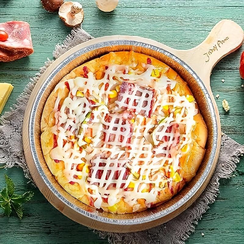 10pcs Circular Aluminum Foil Pot Heavy Duty Disposable Pizza Pot