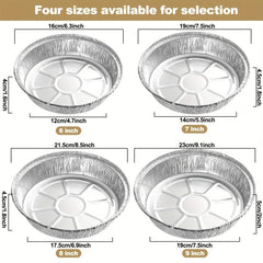 10pcs Circular Aluminum Foil Pot Heavy Duty Disposable Pizza Pot