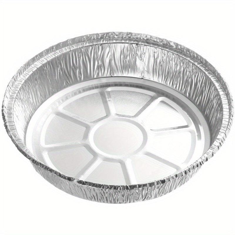 10pcs Circular Aluminum Foil Pot Heavy Duty Disposable Pizza Pot