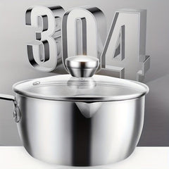 15 Stainless Steel Sauce Pan With Glass Lid Non Stick Saucier