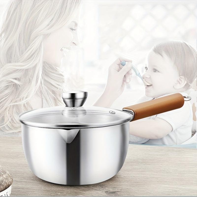 15 Stainless Steel Sauce Pan With Glass Lid Non Stick Saucier