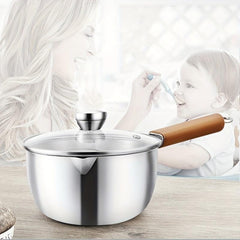 15 Stainless Steel Sauce Pan With Glass Lid Non Stick Saucier