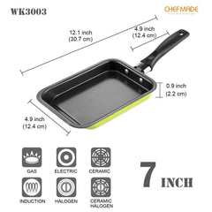 Japanese Omelette Pan Cast Iron Tamagoyaki Egg Pan Rectangle Tamago Pan