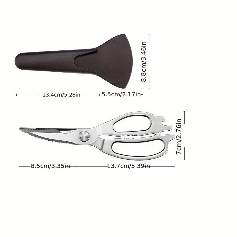 1pc Perfect Fish Scissors With Sleeve Kitchen Scissors Easily Cut Bones