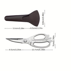1pc Perfect Fish Scissors With Sleeve Kitchen Scissors Easily Cut Bones