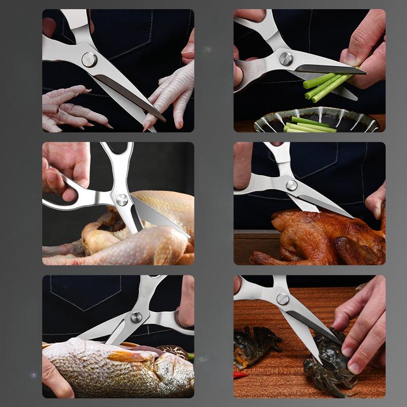 1pc Perfect Fish Scissors With Sleeve Kitchen Scissors Easily Cut Bones