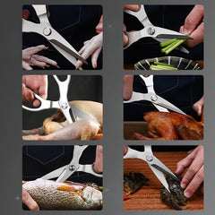 1pc Perfect Fish Scissors With Sleeve Kitchen Scissors Easily Cut Bones