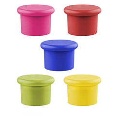 5 Reusable Silicone Wine Stoppers Airtight Seal for Bottles Glasses
