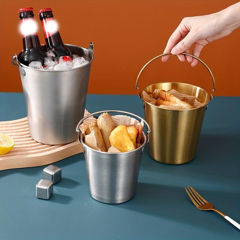 Stainless Steel Ice Bucket Snack Bucket for Bar & Restaurant