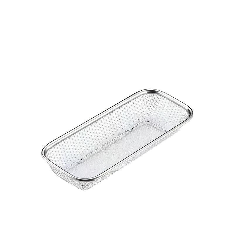 Stainless Steel Cutlery Basket - Square Mesh Fruit Vegetable Drain Basket