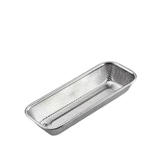 Stainless Steel Cutlery Basket - Square Mesh Fruit Vegetable Drain Basket