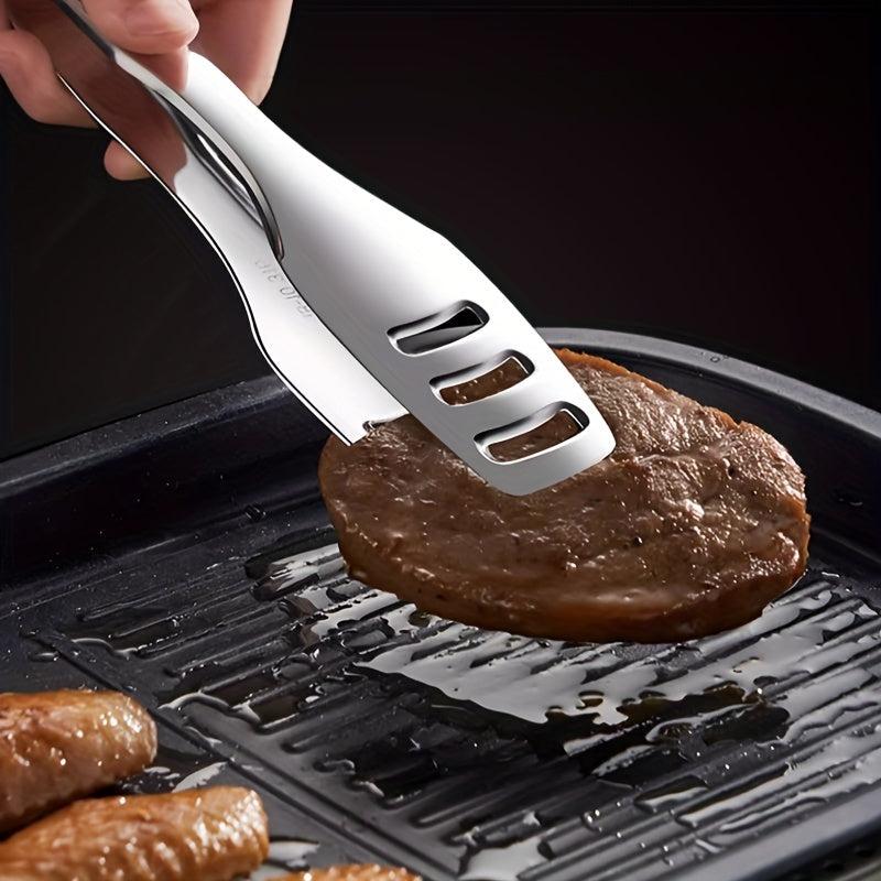 Stainless Steel Slotted BBQ Cooking Food Tongs Pasta Tong