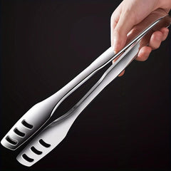 Stainless Steel Slotted BBQ Cooking Food Tongs Pasta Tong