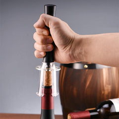 Stainless Steel Air Pump Wine Bottle Opener Set with Bottle Stopper