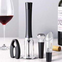 Stainless Steel Air Pump Wine Bottle Opener Set with Bottle Stopper